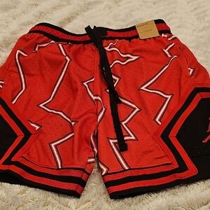 Red and Black Men's Athletic Shorts